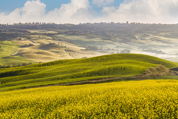 Fototapeta premium Beautiful and miraculous colors of green spring landscape of Tus