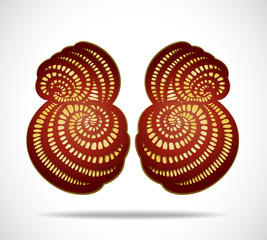 Fototapeta premium Abstract isolated brown shapes.