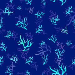 Watercolor coral pattern