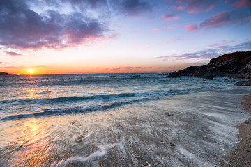 Obraz premium Newquay Beach Sunset