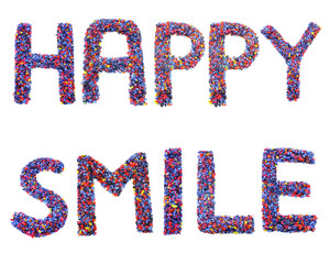 happy smile  on white background