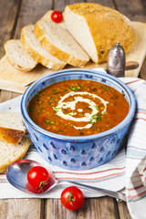 Lentil and tomato soup