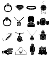 jewellery icons set - 84895624