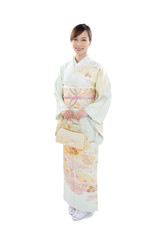 和服姿の女性