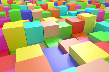 Obraz premium colored cubes