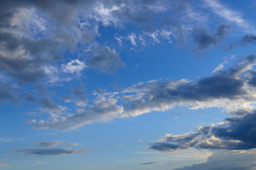 Fototapeta na wymiar Clouds in the blue sky.