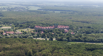 aerial view of Lubiaz abbey