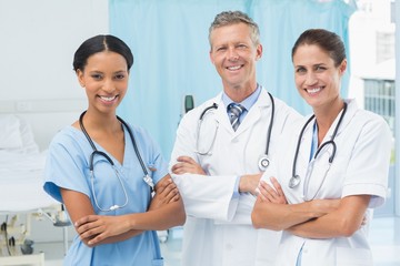 Fototapeta premium Confident male and female doctors