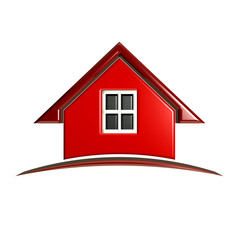 3D Luxury Red House with arch