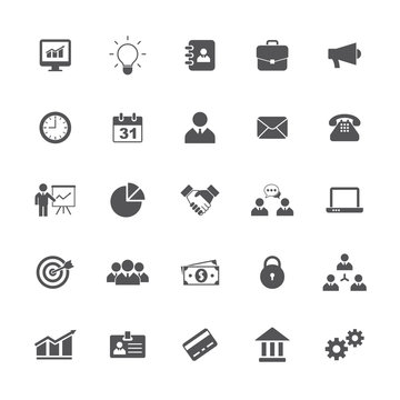 Business icons set. Vector illustration