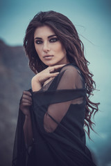 Portrait of beautiful young woman