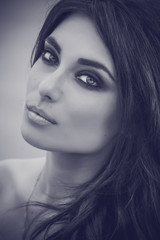 Fototapeta premium Closeup Portrait of beautiful young woman