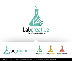 Lab Creative Logo Design Template - Vector