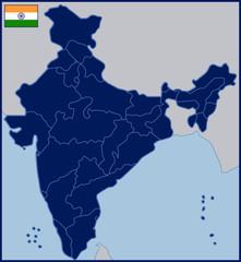 Blank Map of India