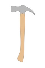 cartoon image of hammer (work tool)