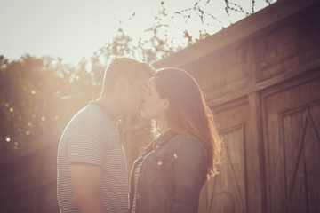 Young stylish pretty couple