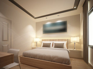 3d render of interior bedroom 