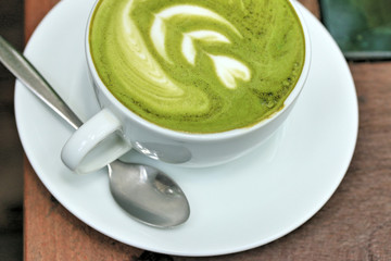 Green tea and milk