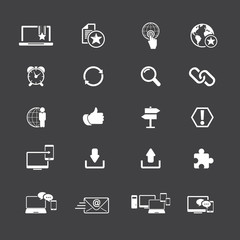 Internet network icon set