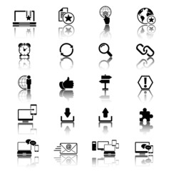 Internet network icon set