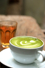 Green tea and milk