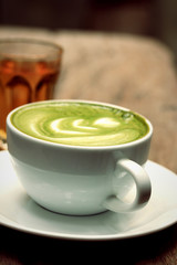 Green tea and milk