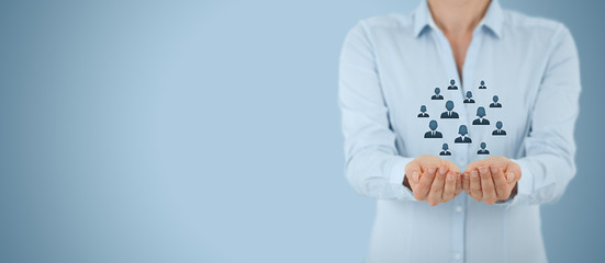Customer or employees care concept