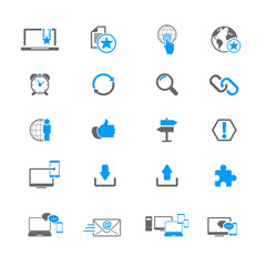 Internet network icon set