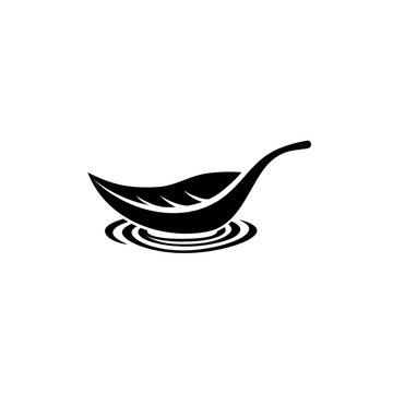 Leaf on the Water Vector Logo