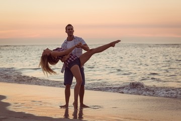 Fototapeta premium happy couple smiling