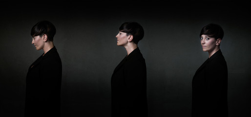 fashionable portait in different style