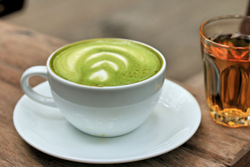 Green tea and milk