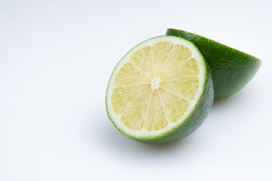 Fresh cut lime - isolated