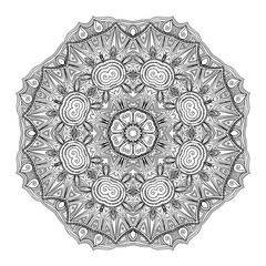 Round ornament. Ethnic mandala. Vector art