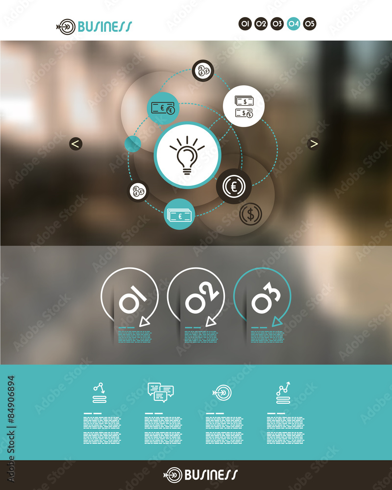 Canvas Prints turquoise website transparent template with bulb