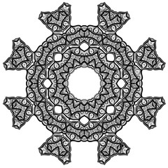 Round ornament. Ethnic mandala. Vector art