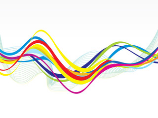 abstract colorful line wave background