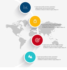 Vector colorful info graphics for your business presentations.