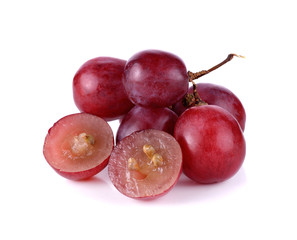 red grape isolated on white