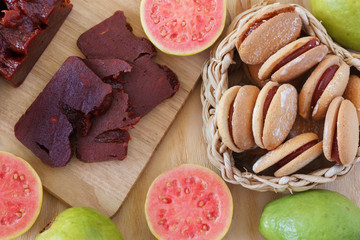 Brazilian dessert goiabada and cookies