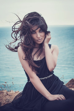 Portrait of beautiful young woman