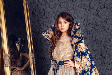 Obraz premium Portrait of fashion child studio shot