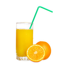 Obraz na płótnie Canvas glass of orange juice
