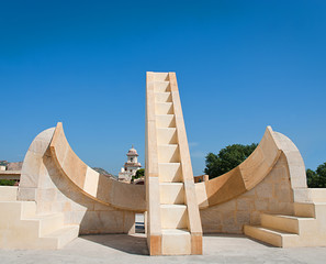 Astronomical instrument at Jantar Mantar observatory, Jaipur, India. 