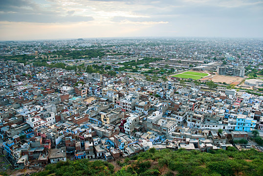 View of the outskirts of the city, Jaipur, Rajasthan, India.
