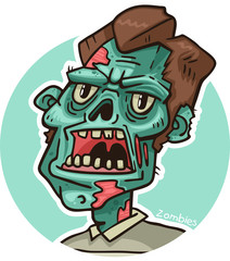 portrait of a zombie circle