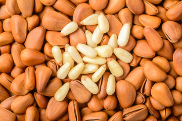 pine nuts background