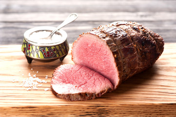 Roast beef with salt