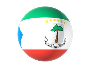 Fototapeta premium 3D flag of Equatorial guinea