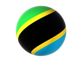 3D flag of Tanzania
